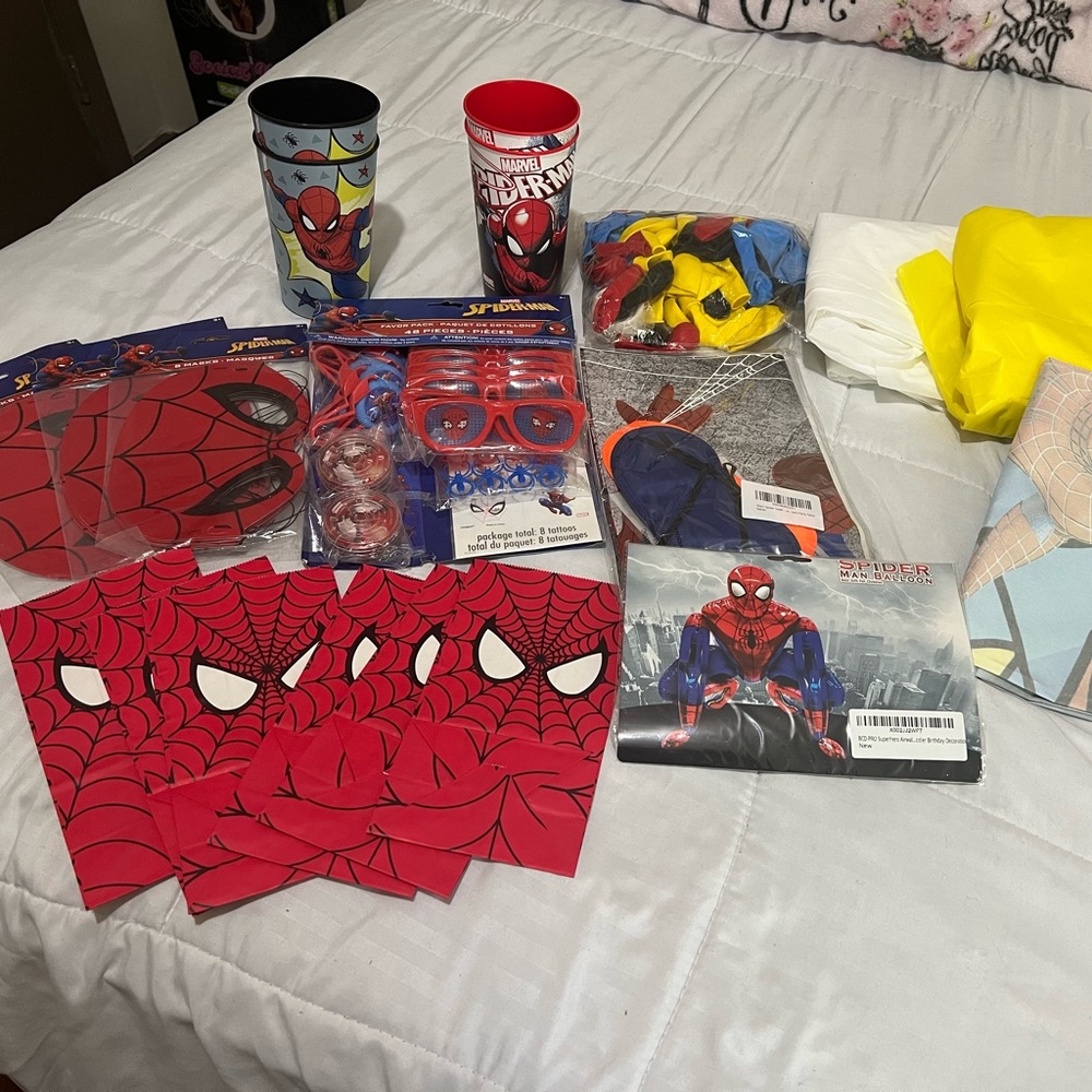 New spiderman birthday party bundle